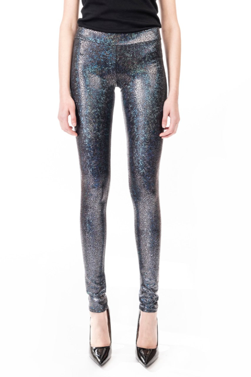 Black holographic outlet leggings